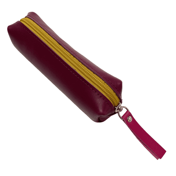 Klein Pennen-etui bordeauxrood