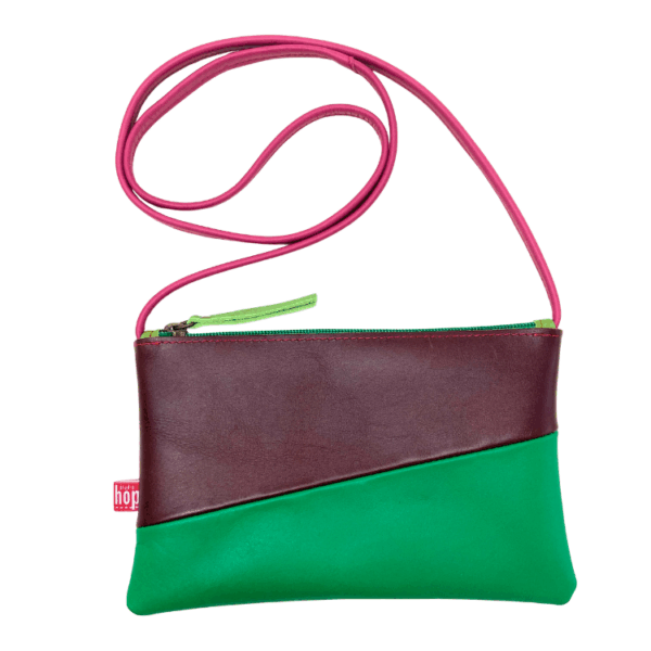 Tasje Lefty groen bordeaux